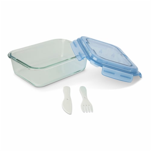 Manna™ Glass Bento Box - Blue Perspective: right