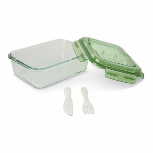 Manna™ Glass Bento Box - Green Perspective: right
