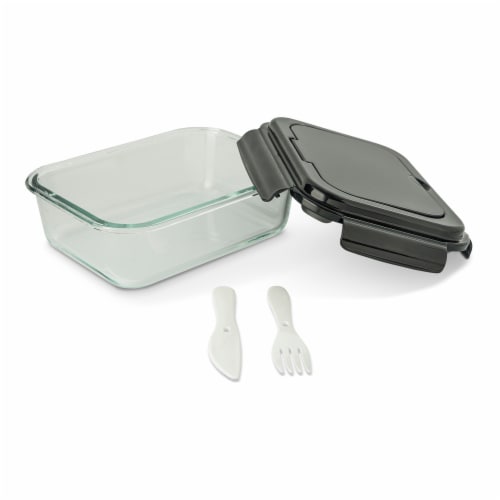Manna™ Glass Bento Box - Black Perspective: right