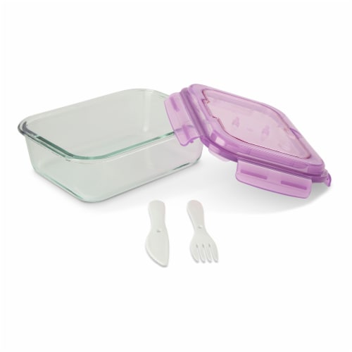 Manna™ Glass Bento Box - Purple Perspective: right