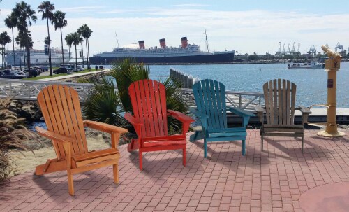 Mongo Walnut Wood Folding Adirondack Chair Perspective: right