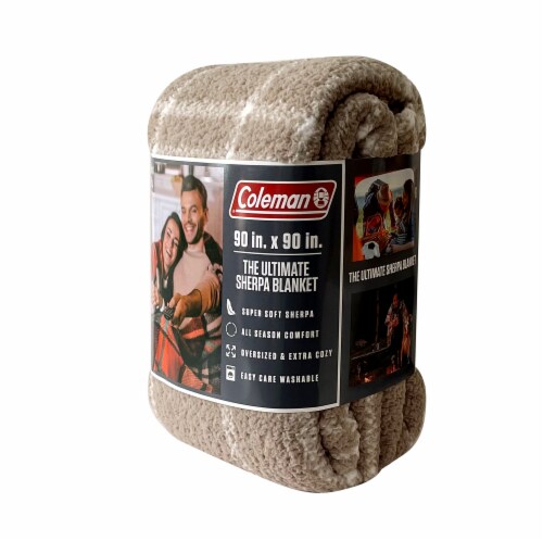 Coleman® Sherpa Blanket - Tan Perspective: right