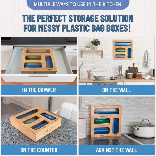 Ziplock Bag Organizer For Drawer - Plastic Bag Organizer-Storage Bag  Organizer Kitchen Drawer, 1 pc - King Soopers