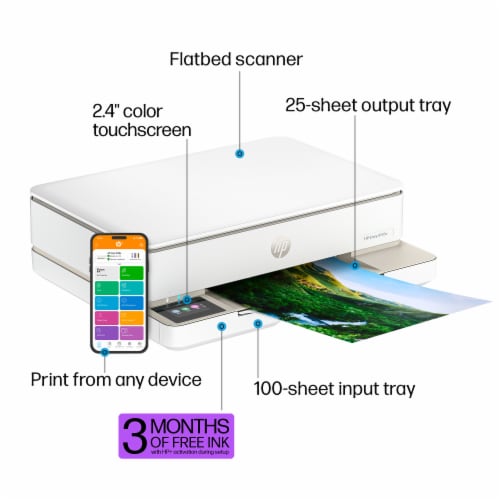 HP® Envy 6155e All-in-One Printer Perspective: right