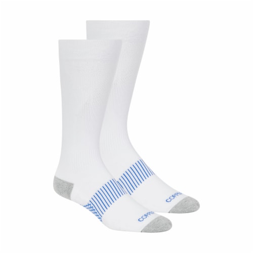 Copper Fit® Energy™ Mens Compression Socks - White Perspective: right
