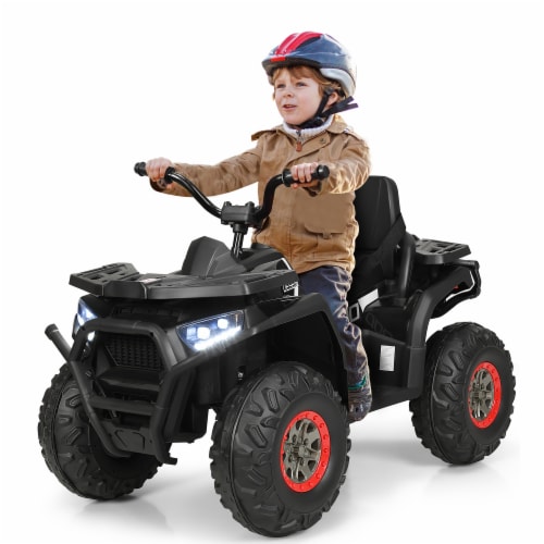 Costway 12V Kids Electric 4 Wheeler ATV Quad 2 Speeds Ride On Car w MP3 LED Lights Black 44.5 Kroger