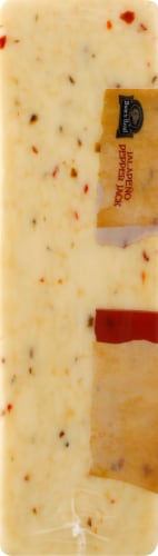 Boar's Head Jalapeno Pepper Jack Cheese Fresh Sliced Deli Cheese Perspective: right