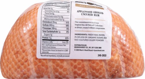 Boar’s Head All Natural Applewood Smoked Uncured Ham Perspective: right