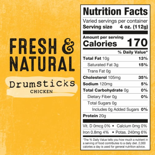 Foster Farms Fresh & Natural Cage Free Chicken Drumsticks Perspective: right