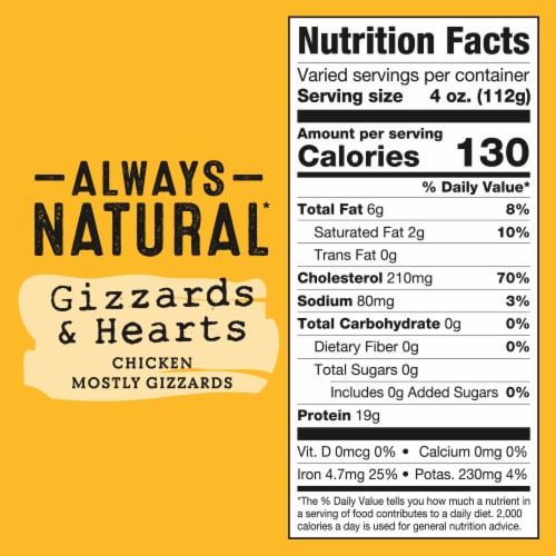 Foster Farms Fresh & Natural Cage Free Chicken Gizzards & Hearts Perspective: right