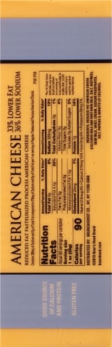Boar’s Head Lower Fat & Lower Sodium American Cheese Yellow Perspective: right
