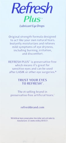 Refresh Plus Moisturizing Relief Lubricant Eye Drops Perspective: right