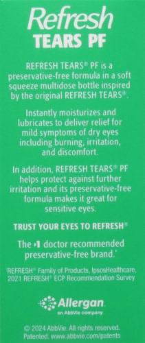 Refresh Tears® PF Lubricant Eye Drops Perspective: right