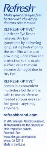 Refresh Optive Lubricant Eye Drops Perspective: right