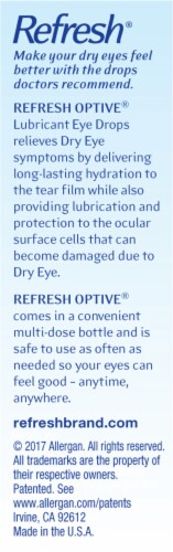 Refresh Optive Lubricant Eye Drops Perspective: right
