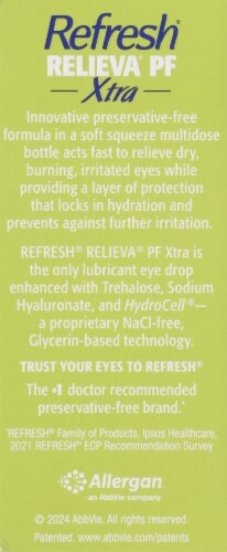 Refresh® Relieva® PF Xtra Lubricant  Eye Drops Perspective: right