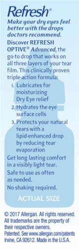 Refresh Optive® Advanced Triple-Action Relief Lubricant Eye Drops Perspective: right