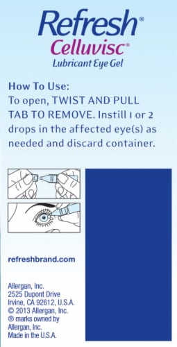 Refresh Celluvisc Lubricant Eye Drops Perspective: right