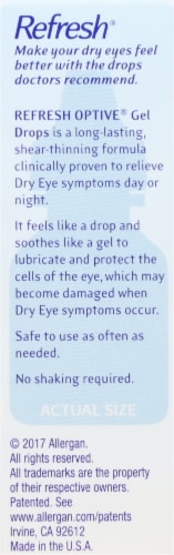 Refresh Optive Gel Drops Extended Therapy Lubricant Eye Gel Perspective: right