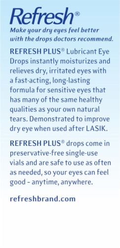 Refresh Plus Moisturizing Relief Lubricant Eye Drops Perspective: right