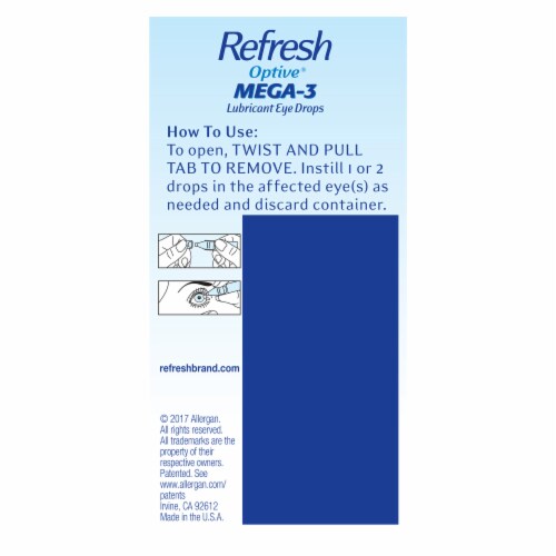 Refresh Optive Mega-3® Lubricant Eye Drops Perspective: right