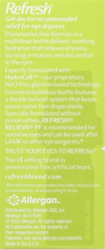 Refresh Relieva Preservative Free Lubricant Eye Drops Perspective: right