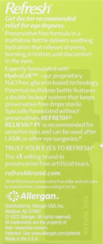 Refresh Relieva Preservative Free Lubricant Eye Drops Perspective: right