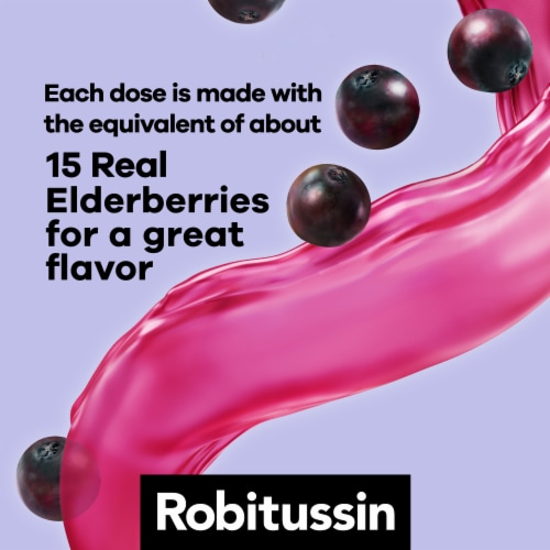 Robitussin Maximum Strength Elderberry Cough Suppressant Perspective: right