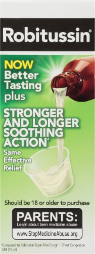 Robitussin® Sugar Free Dye Free Cough & Chest Congestion DM Relief Perspective: right