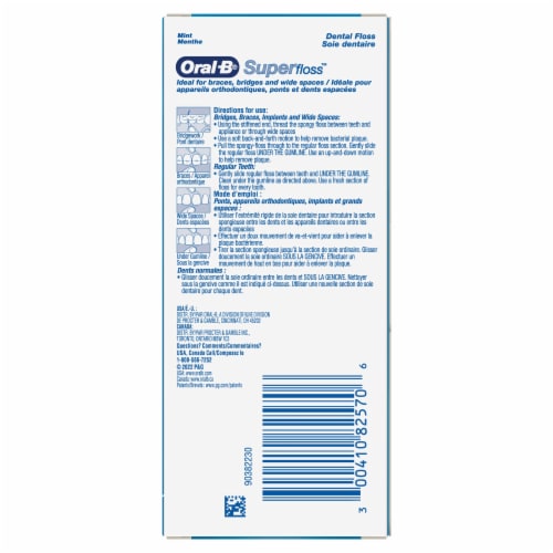 Oral-B Super Floss Pre-Cut Strands Dental Floss Perspective: right