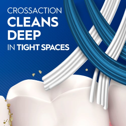 Oral-B CrossAction All In One Deep Plaque Removal Medium Toothbrushes Perspective: right