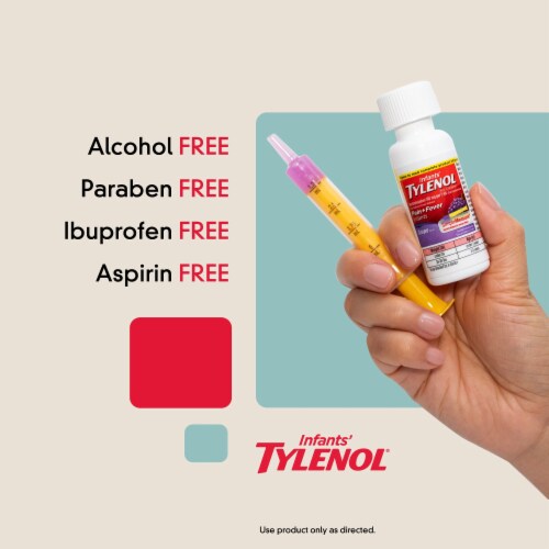 Infants' Tylenol Grape Flavor Oral Suspension Perspective: right