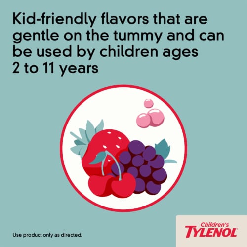 Children's Tylenol Cherry Flavor Oral Suspension Perspective: right