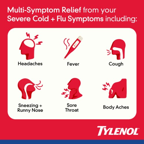 Tylenol Extra Strength Cough + Sore Throat Day & Night Caplets Perspective: right