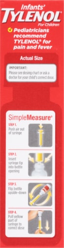 Tylenol Simple Measure 160mg Cherry Pain + Fever Infant  Acetaminophen Perspective: right