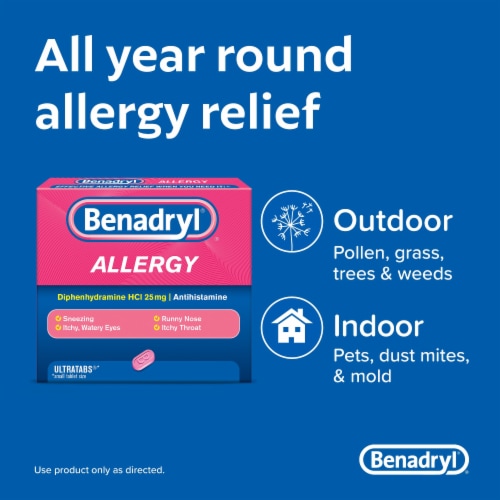 Benadryl Allergy Ultratabs Tablets Perspective: right