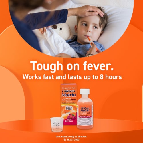 Children's Motrin Ibuprofen Berry Flavored Kids Medicine Perspective: right