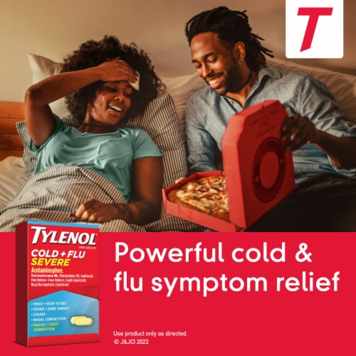 Tylenol Cold + Flu Severe Caplets Perspective: right