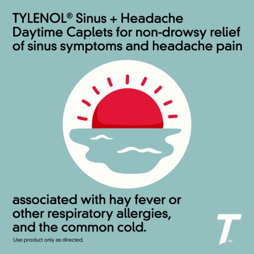 Tylenol Sinus + Headache Daytime Caplets Perspective: right