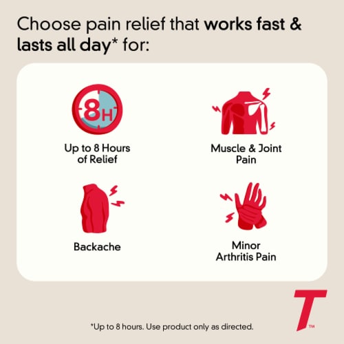 Tylenol 8 HR Muscle Aches & Pain Tablets Perspective: right