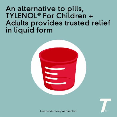 Tylenol Child & Adult Oral Suspension, Pain & Fever, Cherry Perspective: right