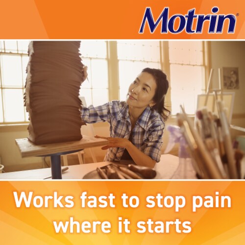 Fast-Acting Motrin IB IBuprofen 200Mg Tablets For Pain & Fever Relief Perspective: right