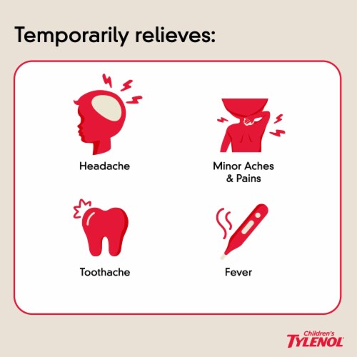 Children's Tylenol Chewables With 160 Mg Acetaminophen Grape Perspective: right