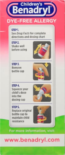 Benadryl® Childrens Bubble Gum Allergy Liquid Perspective: right