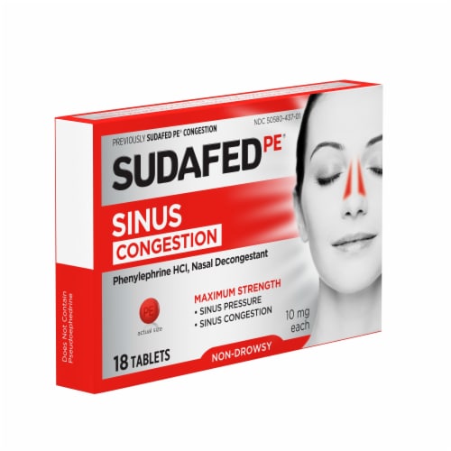 Sudafed PE Sinus Congestion Tablets Perspective: right