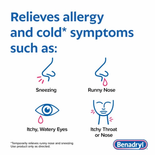 Benadryl Allergy & Cold Relief Dye-Free Liqui-Gels Diphenhydramine HCl Perspective: right
