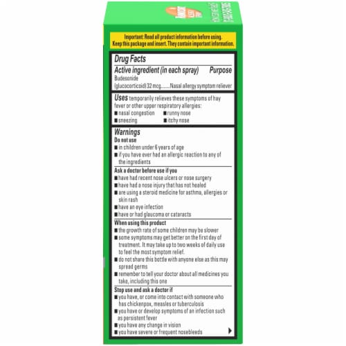 Rhinocort 24-Hour Non-Drowsy Allergy Spray Perspective: right