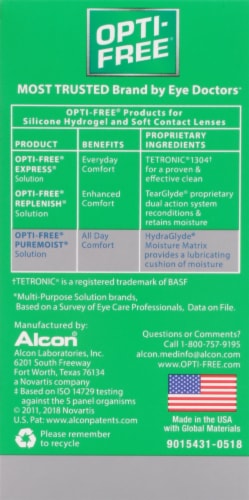 Opti-Free® PureMoist® Contact Lens Solution Perspective: right