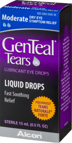 GenTeal Tears Moderate Lubricant Eye Drops Fast Soothing Relief Perspective: right