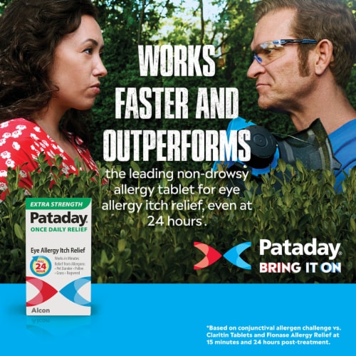 Pataday® Once Daily Extra Strength Eye Allergy Itch Relief Solution Perspective: right